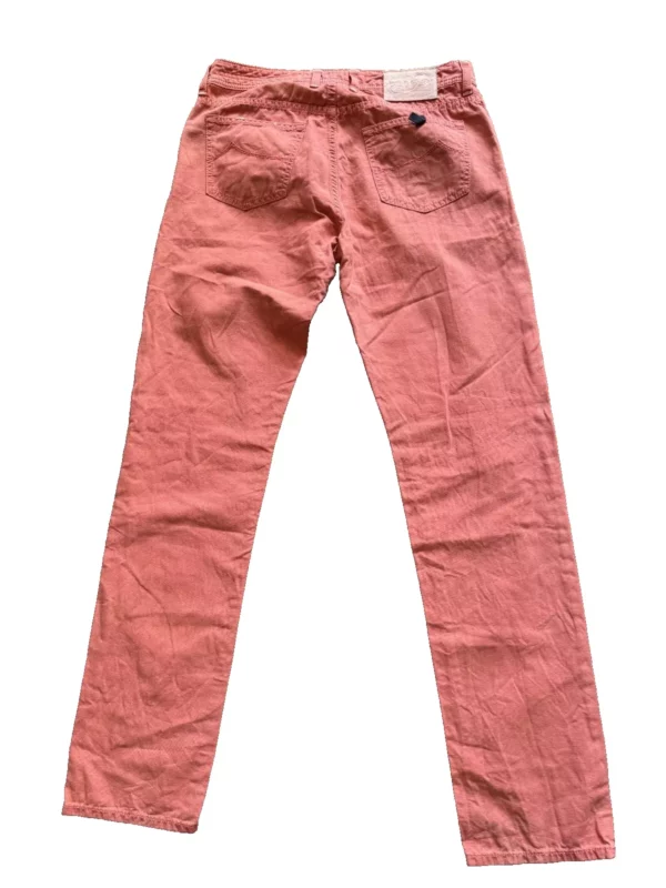 Jacob Cohen pantaloni in lino/cotone Colore corallo Taglia W35 - immagine 8