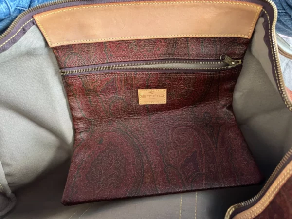 ETRO Milano, borsa da viaggio con manici e tracolla - immagine 11