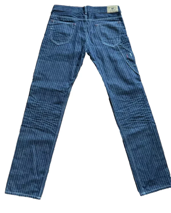 Moschino blue jeans in denim di cotone Blu gessato bianco Taglia W34