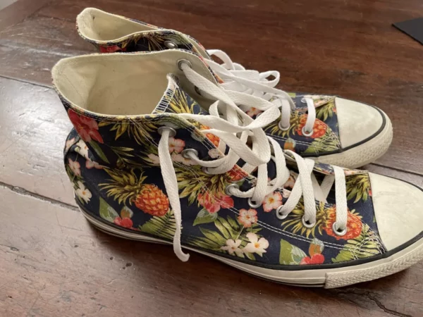 Converse, splendide sneakers floreali taglia 10,5 UK - immagine 4