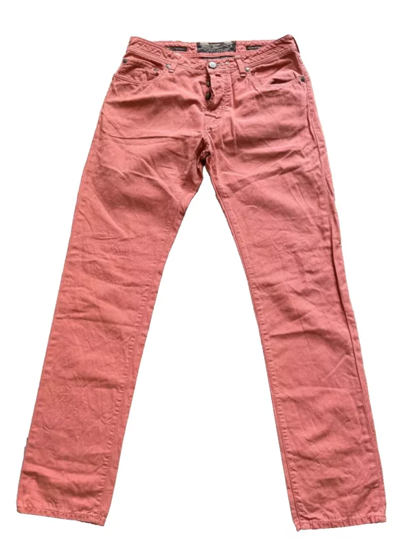 Jacob Cohen pantaloni in lino/cotone Colore corallo Taglia W35 - immagine 7